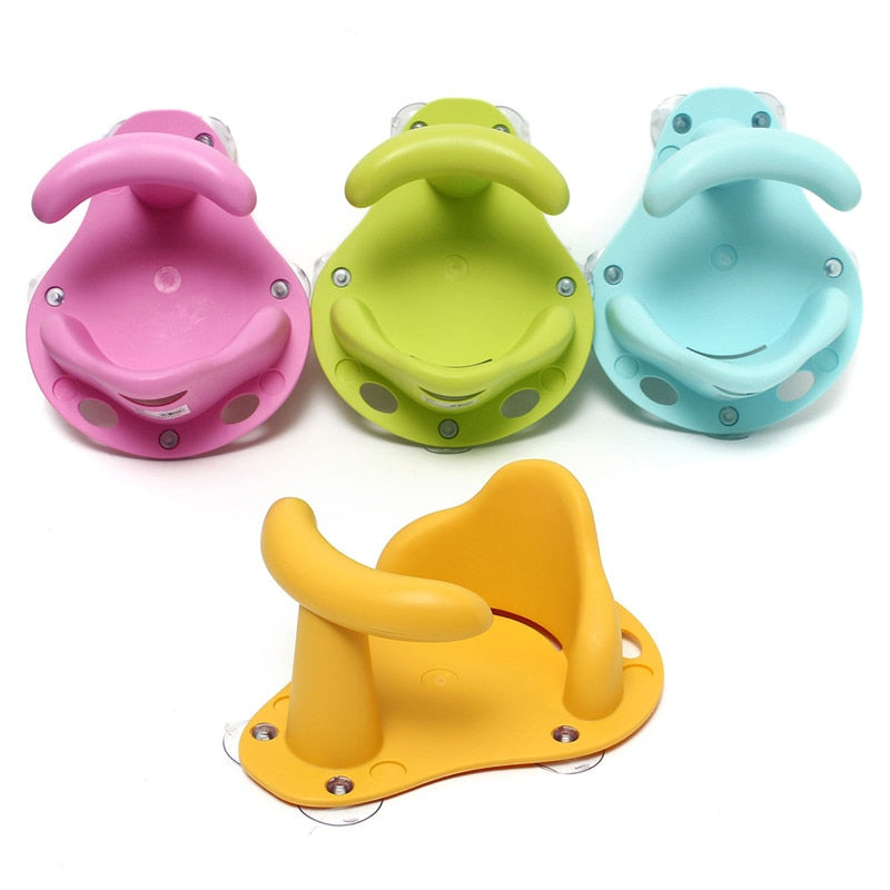 Tub Seat Baby Bathtub Pad Mat Chair Safety Security Anti Slip Baby Care Children Bathing Seat Washing Toys Four Color 37.5cm - Meyar