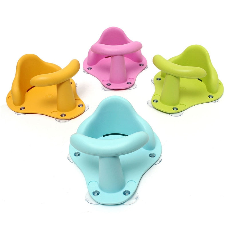 Tub Seat Baby Bathtub Pad Mat Chair Safety Security Anti Slip Baby Care Children Bathing Seat Washing Toys Four Color 37.5cm - Meyar