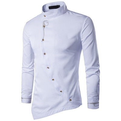 VISADA JAUNA 2018 New Men's Fashion Cotton Long Sleeved Shirt - Meyar