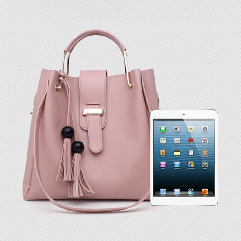Women 3Pcs/Set Handbags PU Leather. - Meyar