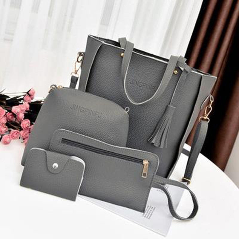 Copy of Copy of Women Bag Set Top-Handle Big Capacity Female Tassel Handbag Fashion Shoulder Bag Purse Ladies PU Leather Crossbody Bag - Meyar