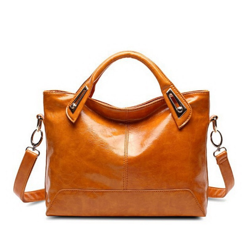 Women Oil Wax Leather Handbags. - Meyar