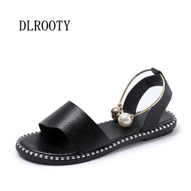 Women Sandals Flip Flops 2018 New Summer Fashion Rome Slip-On Breathable Non-slip Shoes Woman Slides Solid Casual Female - Meyar