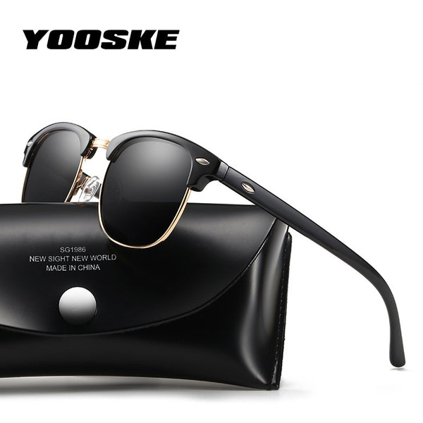 YOOSKE Classic Polarized Sunglasses Men Women Retro Brand Designer High Quality Sun Glasses Female Male Fashion Mirror Sunglass - Meyar