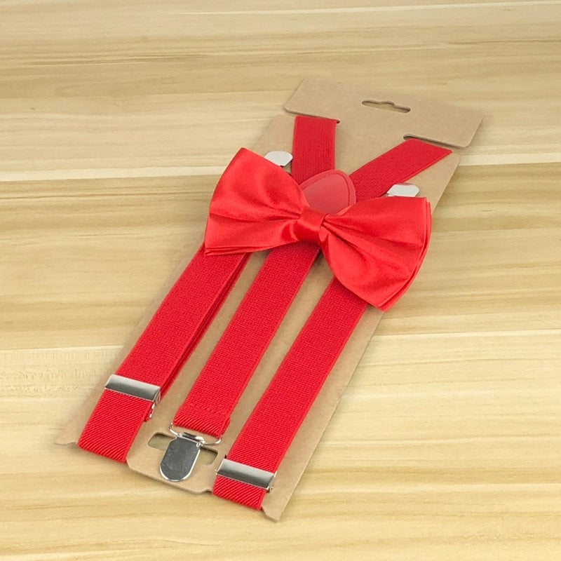 Red Bow Tie Suspenders. - Meyar