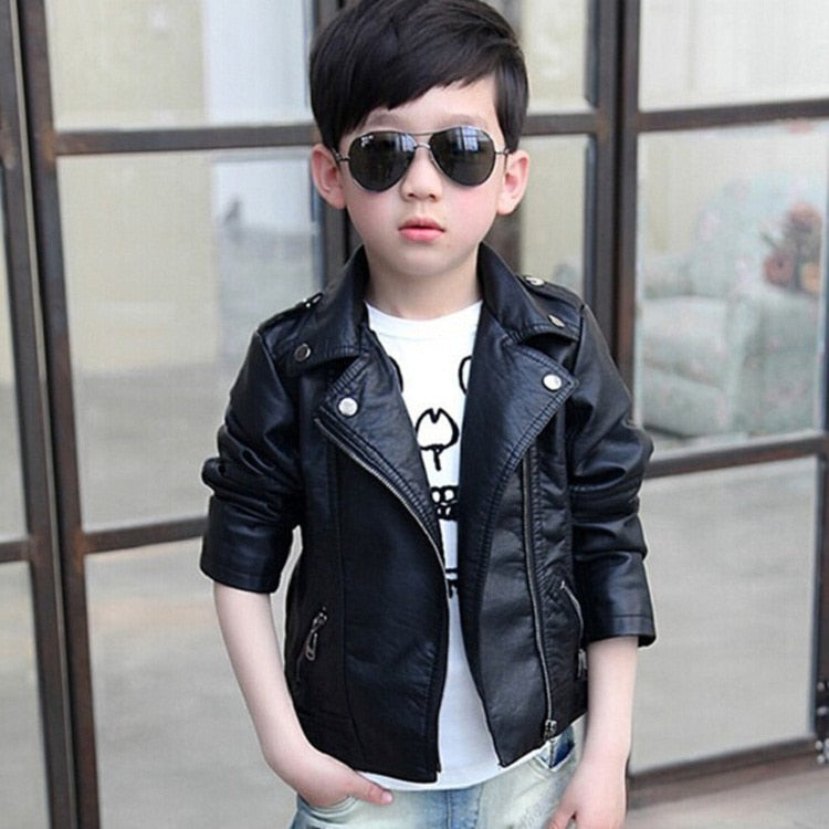 Boy's Faux Leather Jackets - Meyar