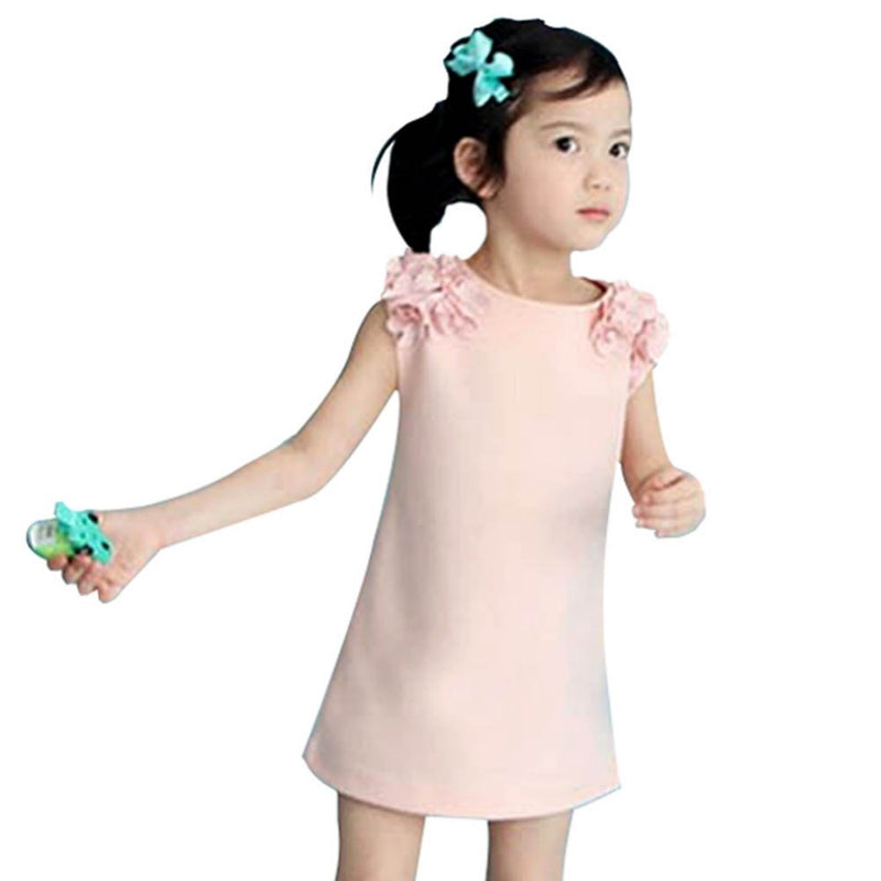 Girl's Sleeveless Flower Dress - Meyar