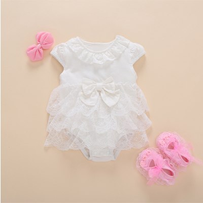 new born baby girl dress vestido infantil bebe white lace baby dress wedding party gowns long sleeves girls baptism 1 year - Meyar