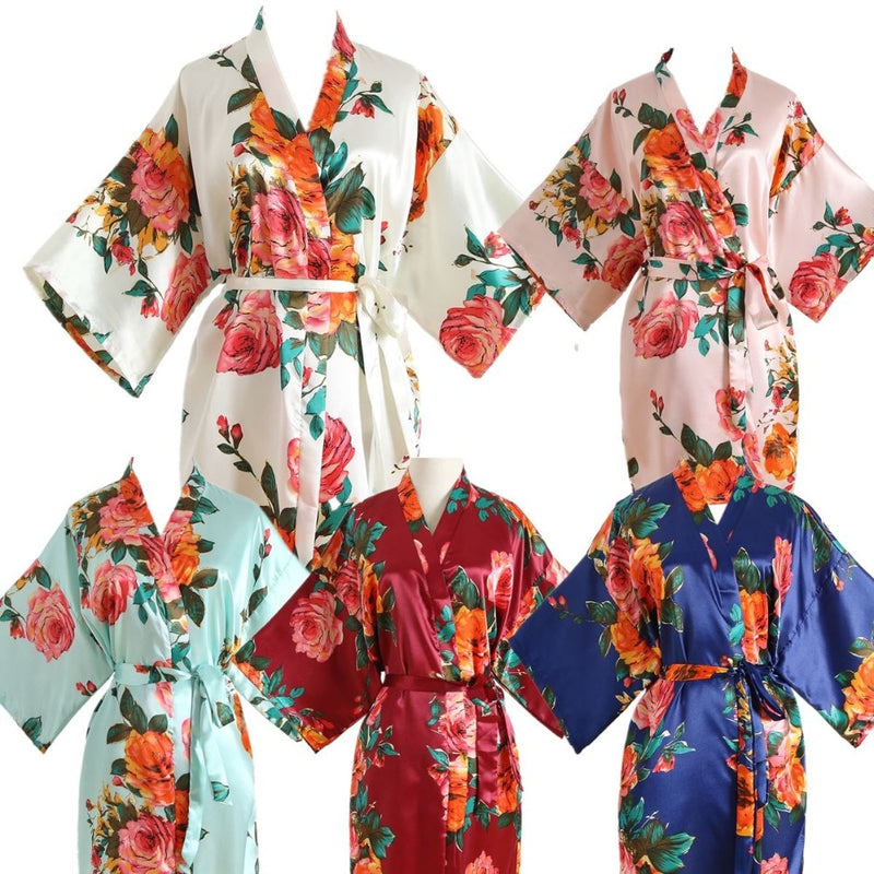 sexy bride kimono silk satin robe women Bathrobe wedding robe sister mother of the bride groom bridesmaid robes - Meyar